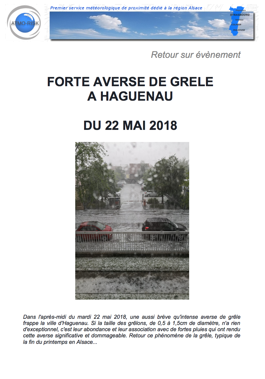 Forte averse de grêle à Haguenau